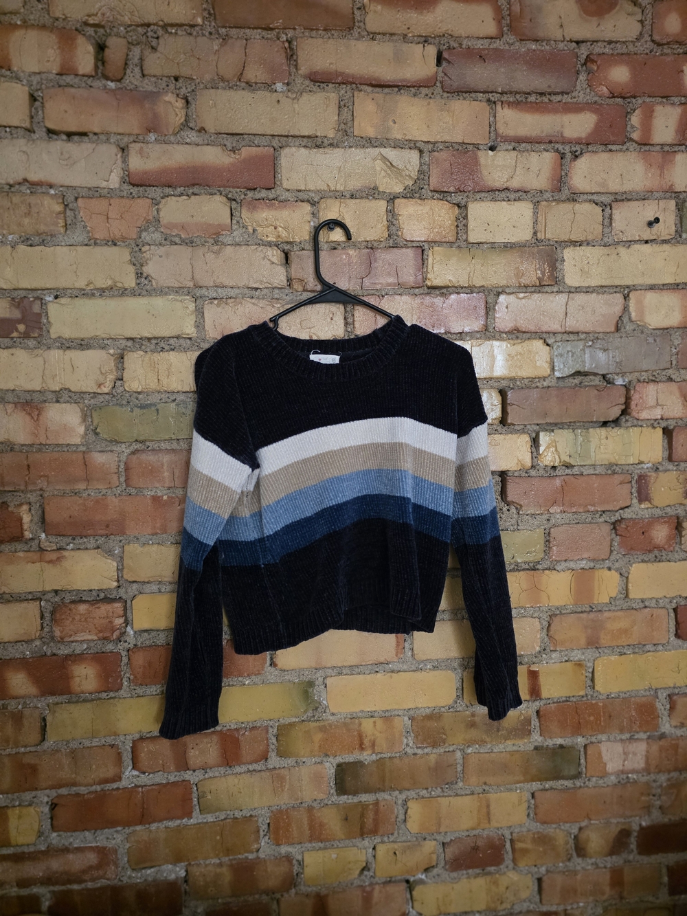 Striped Crewneck Sweater Blue